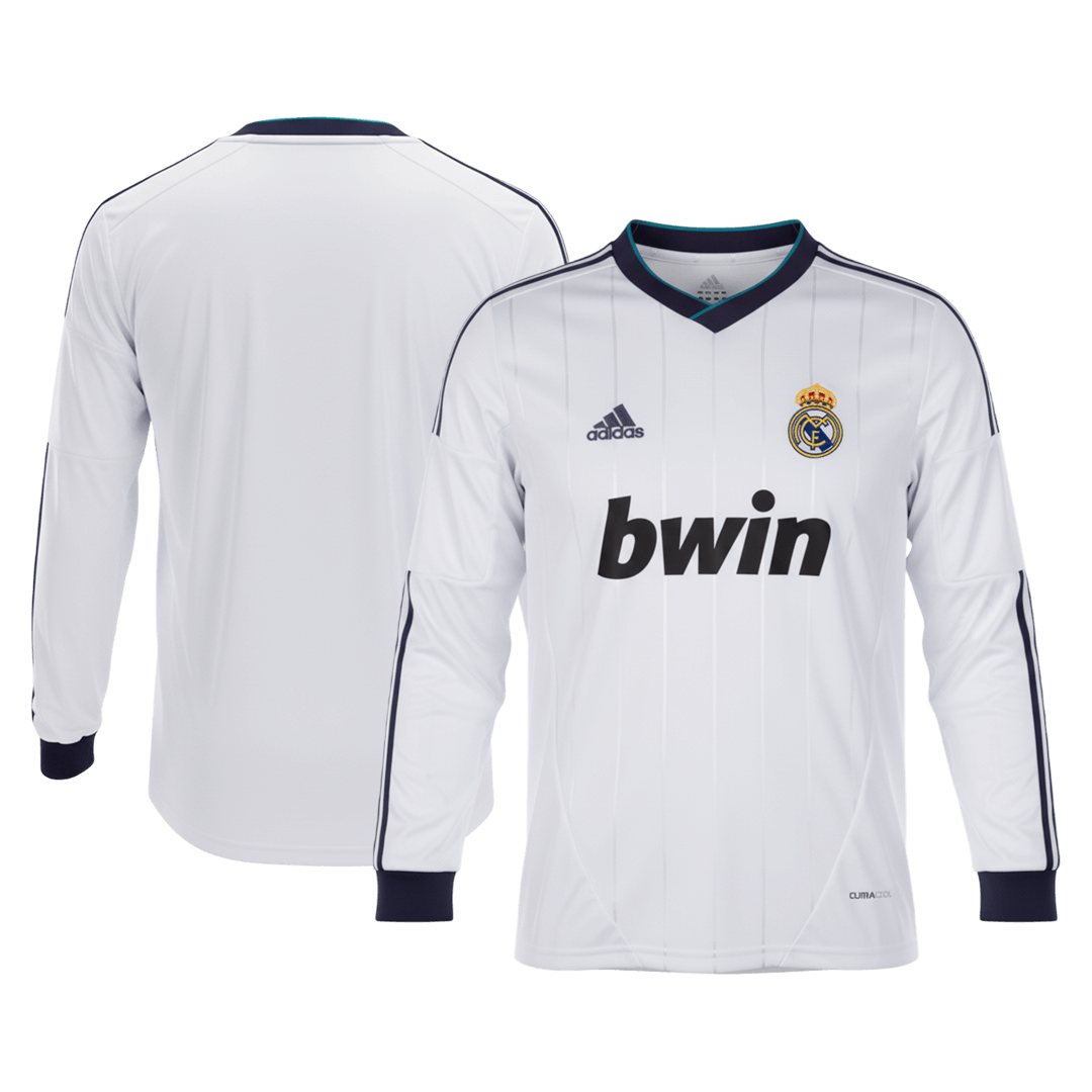 Retro Men's Real Madrid 2012/13 Home Long Sleeve Soccer Jersey product view 8