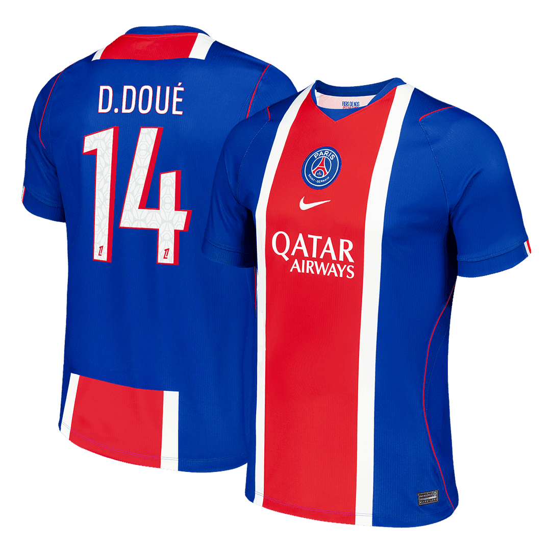 D.DOUÉ #14 Men's PSG 2026/27 Home Soccer Jersey product view 1