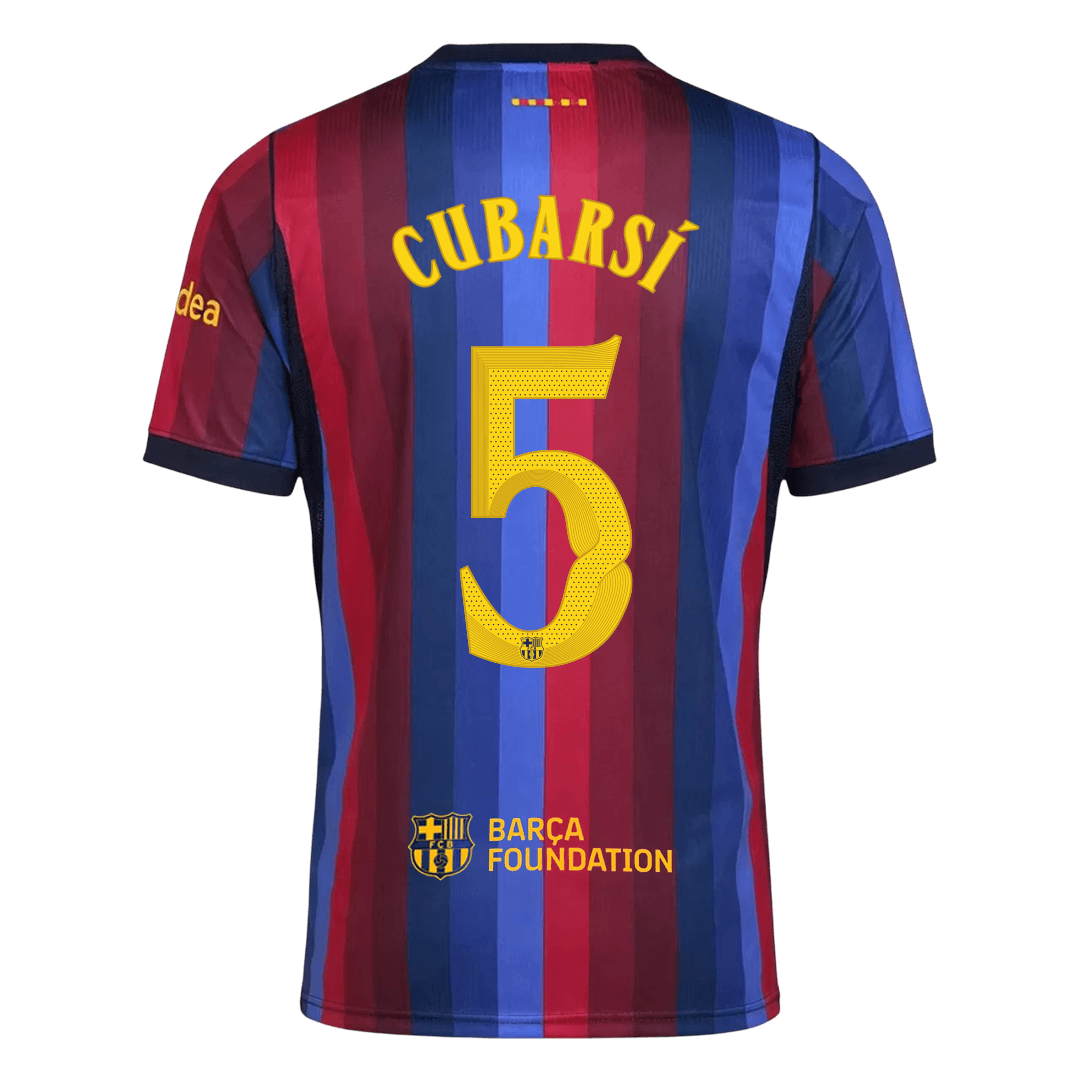 CUBARSÍ #5 Men's Barcelona UCL 2026/27 Home Soccer Jersey product view 3