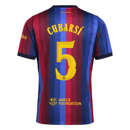 CUBARSÍ #5 Men's Barcelona UCL 2026/27 Home Soccer Jersey product view 3