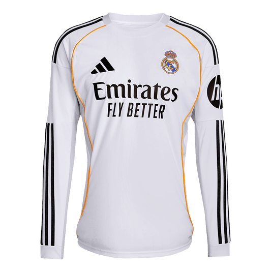 Men's Real Madrid 2025/26 Home Long Sleeve Soccer Jersey product view 1