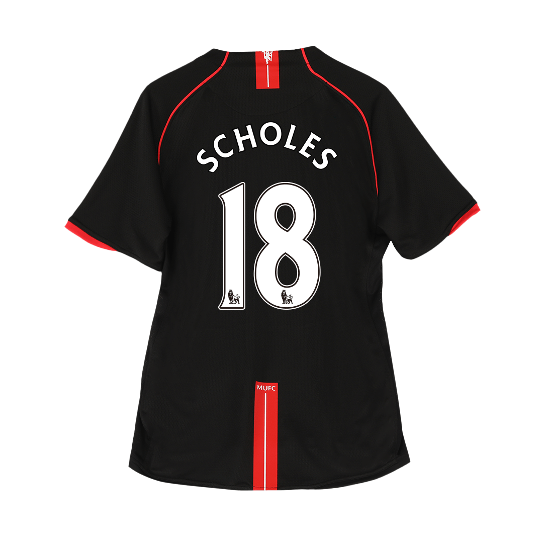 Retro SCHOLES #18 Men's Manchester United 2007/08 Away Soccer Jersey product view 1