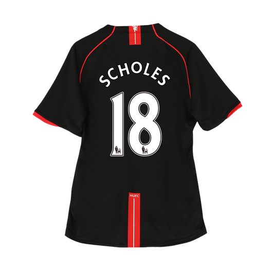 Retro SCHOLES #18 Men's Manchester United 2007/08 Away Soccer Jersey product view 1