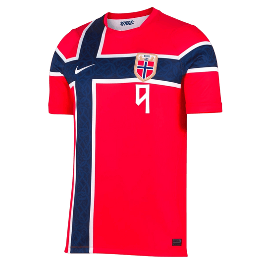 BRAUT HAALAND #9 Men's Norway World Cup 2026 Player Version Home Soccer Jersey - Slim Fit product view 2