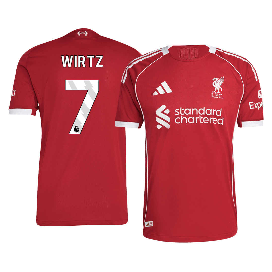 WIRTZ #7 Men's Liverpool 2025/26 Player Version Home Soccer Jersey - Slim Fit product view 1