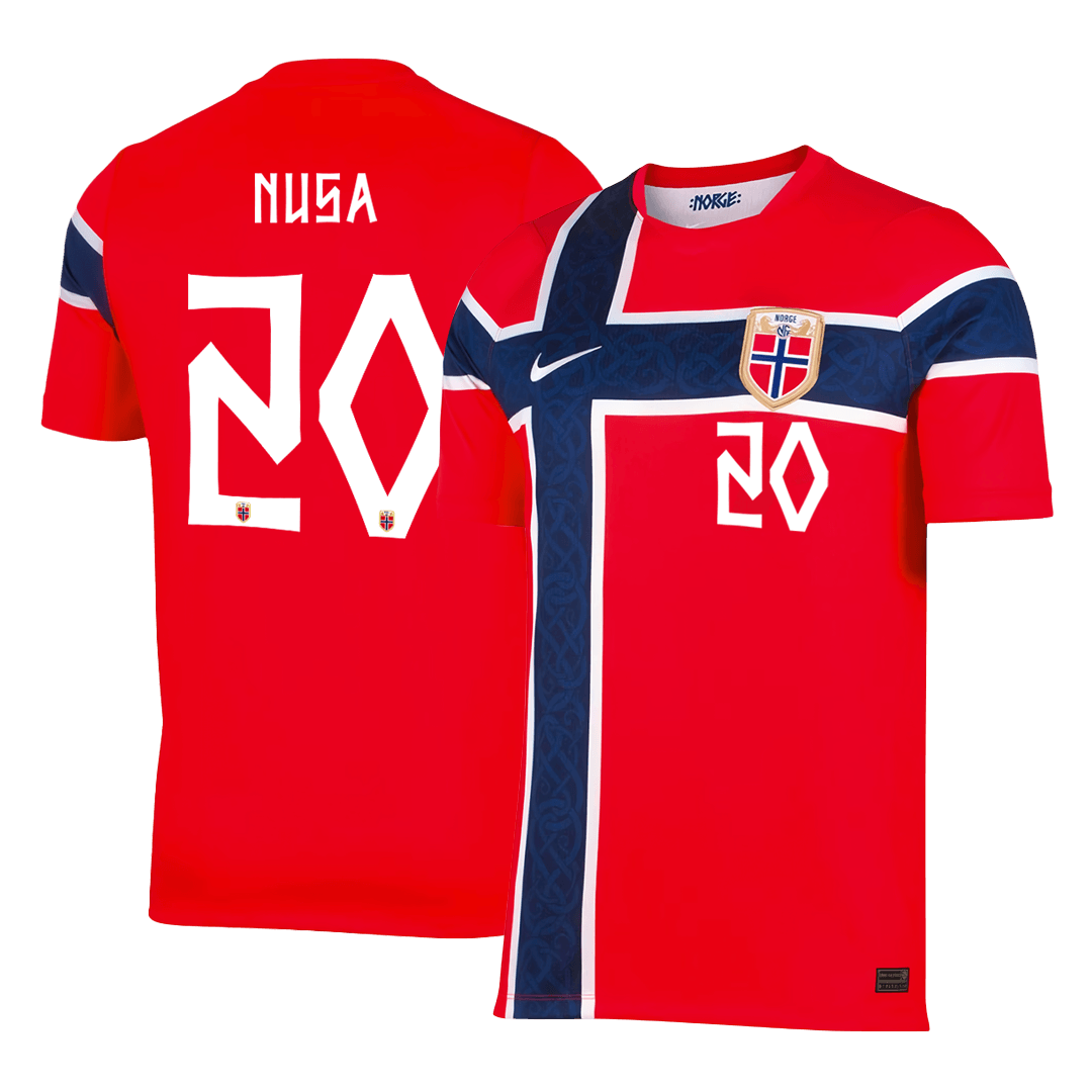 NUSA #20 Men's Norway World Cup 2026 Home Soccer Jersey product view 1