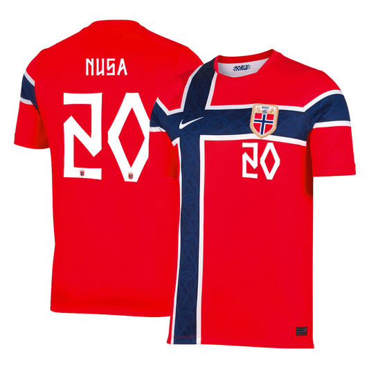 NUSA #20 Men's Norway World Cup 2026 Home Soccer Jersey product view 1