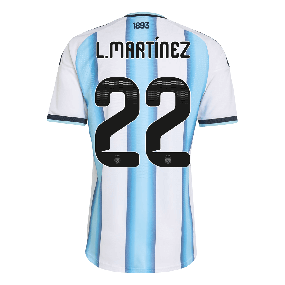 L.MARTÍNEZ #22 Men's Argentina World Cup 2026 Player Version Home Soccer Jersey - Slim Fit product view 2