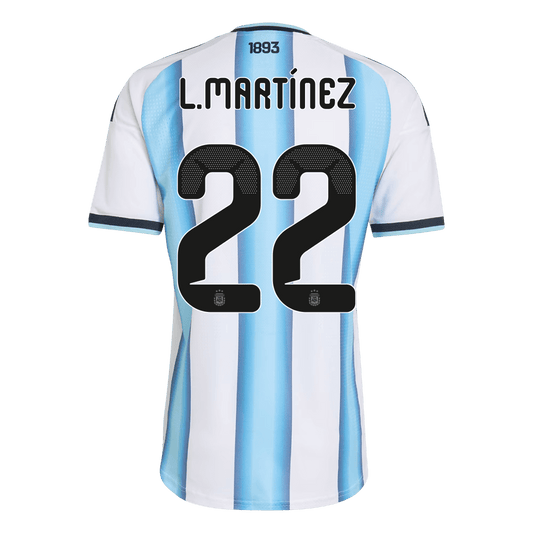 L.MARTÍNEZ #22 Men's Argentina World Cup 2026 Player Version Home Soccer Jersey - Slim Fit product view 2
