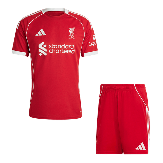 Men's Liverpool 2025/26 Home Soccer Jersey Kit