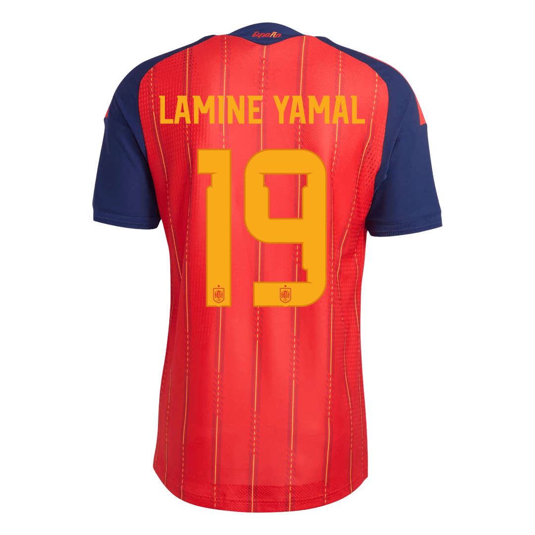 LAMINE YAMAL #19 Men's Spain World Cup 2026 Player Version Home Soccer Jersey - Slim Fit product view 2