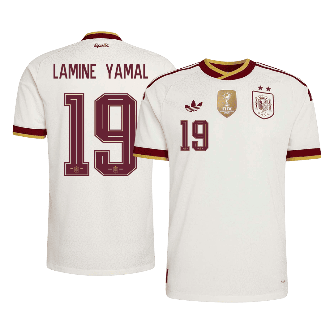 LAMINE YAMAL #19 Men's Spain World Cup 2026 Player Version Champion Edition Away Soccer Jersey product view 1