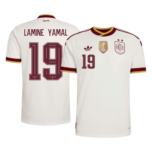 LAMINE YAMAL #19 Men's Spain World Cup 2026 Player Version Champion Edition Away Soccer Jersey product view 1