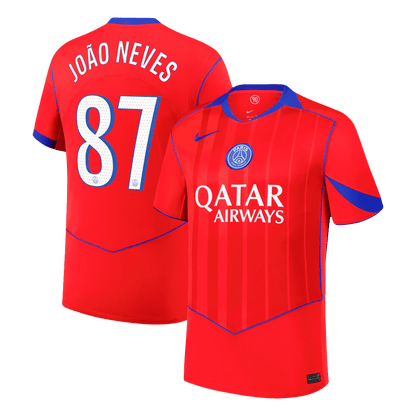 JOÃO NEVES #87 Men's PSG 2025/26 Third Away Soccer Jersey