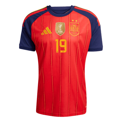 LAMINE YAMAL #19 Men's Spain World Cup 2026 Player Version Champion Edition Home Soccer Jersey - Slim Fit product view 2