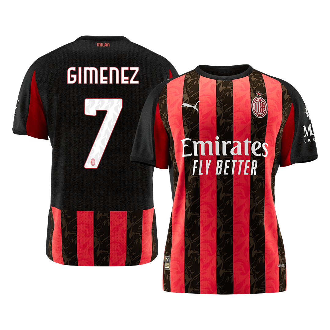 GIMENEZ #7 Men's AC Milan 2025/26 Home Soccer Jersey Premium product view 1
