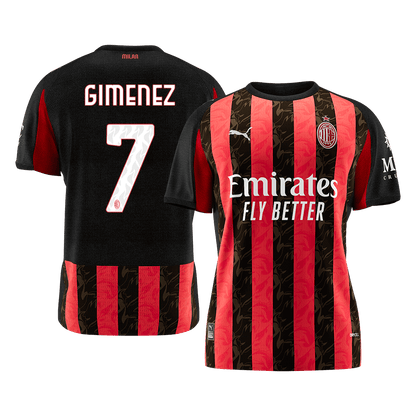 GIMENEZ #7 Men's AC Milan 2025/26 Home Soccer Jersey Premium product view 1