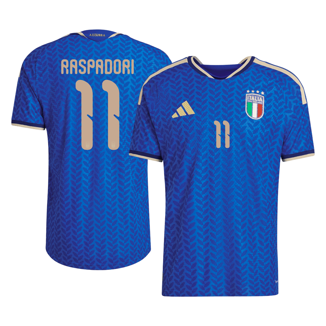 RASPADORI #11 Men's Italy World Cup 2026 Player Version Home Soccer Jersey - Slim Fit product view 1