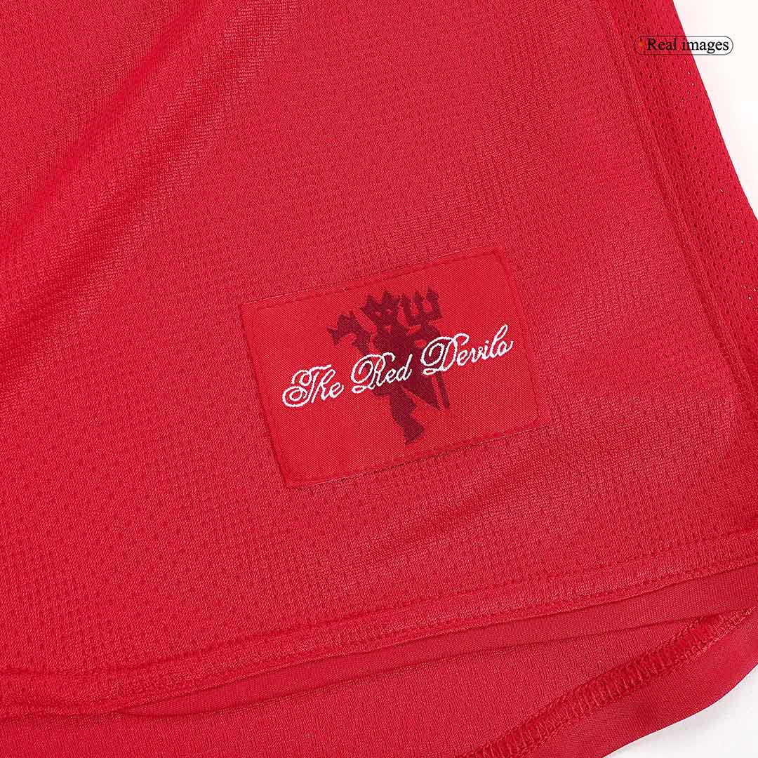 Retro Men's Manchester United 2007/08 Home Long Sleeve Soccer Jersey product view 4