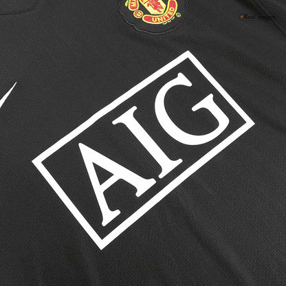 Retro Men's Manchester United 2007/08 Away Long Sleeve Soccer Jersey product view 7