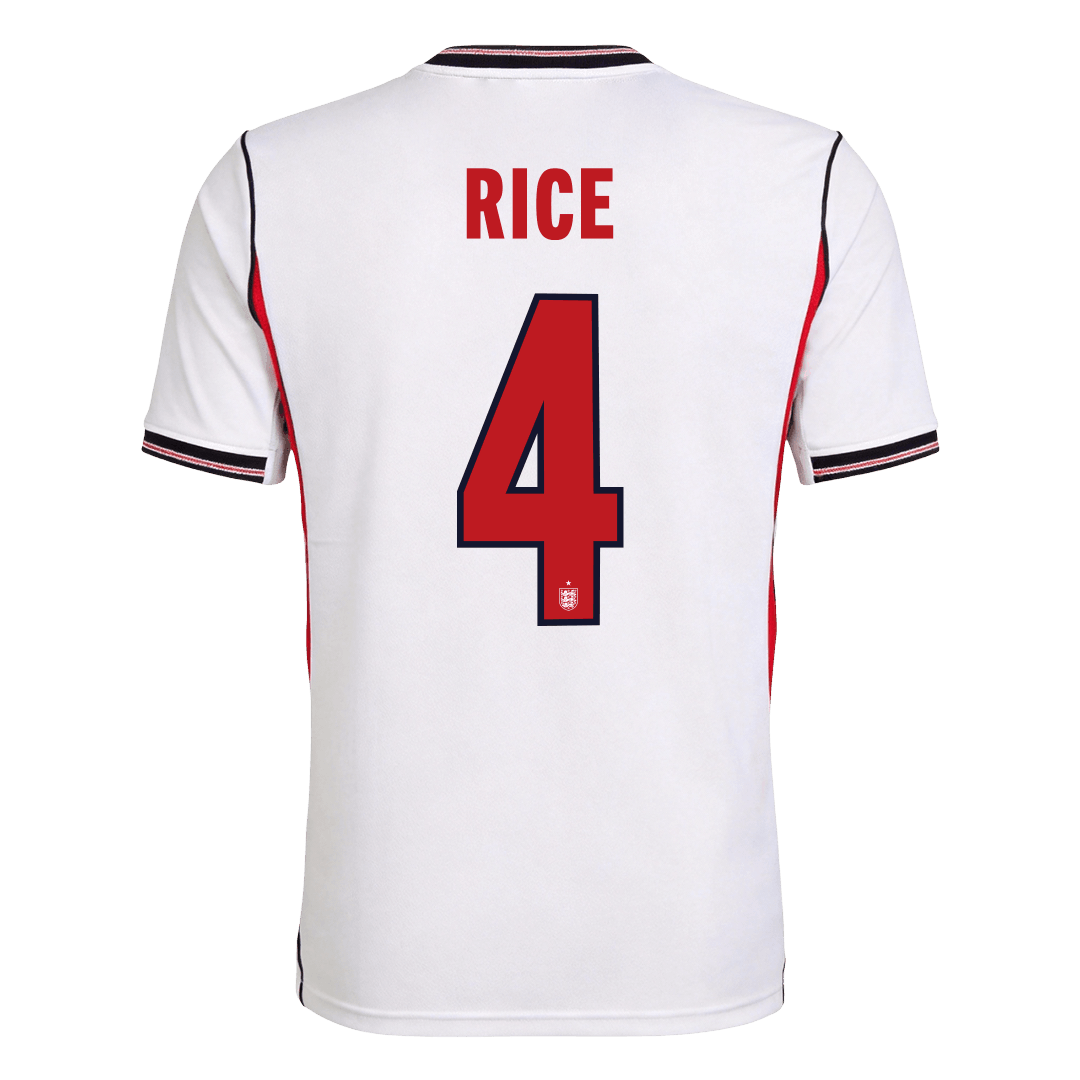 RICE #4 Men's England World Cup 2026 Home Soccer Jersey product view 3