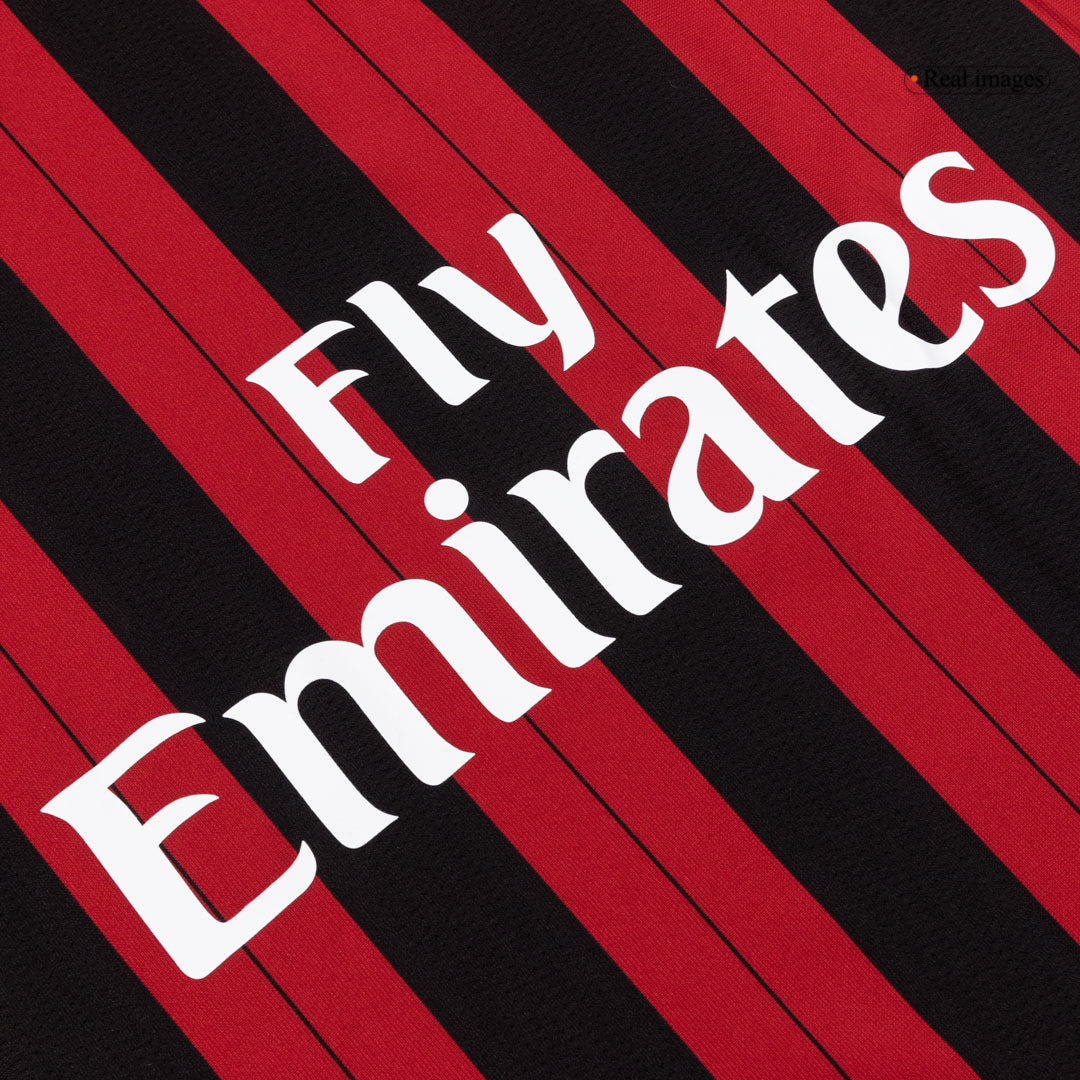 Retro Men's AC Milan 2013/14 Home Long Sleeve Soccer Jersey product view 5