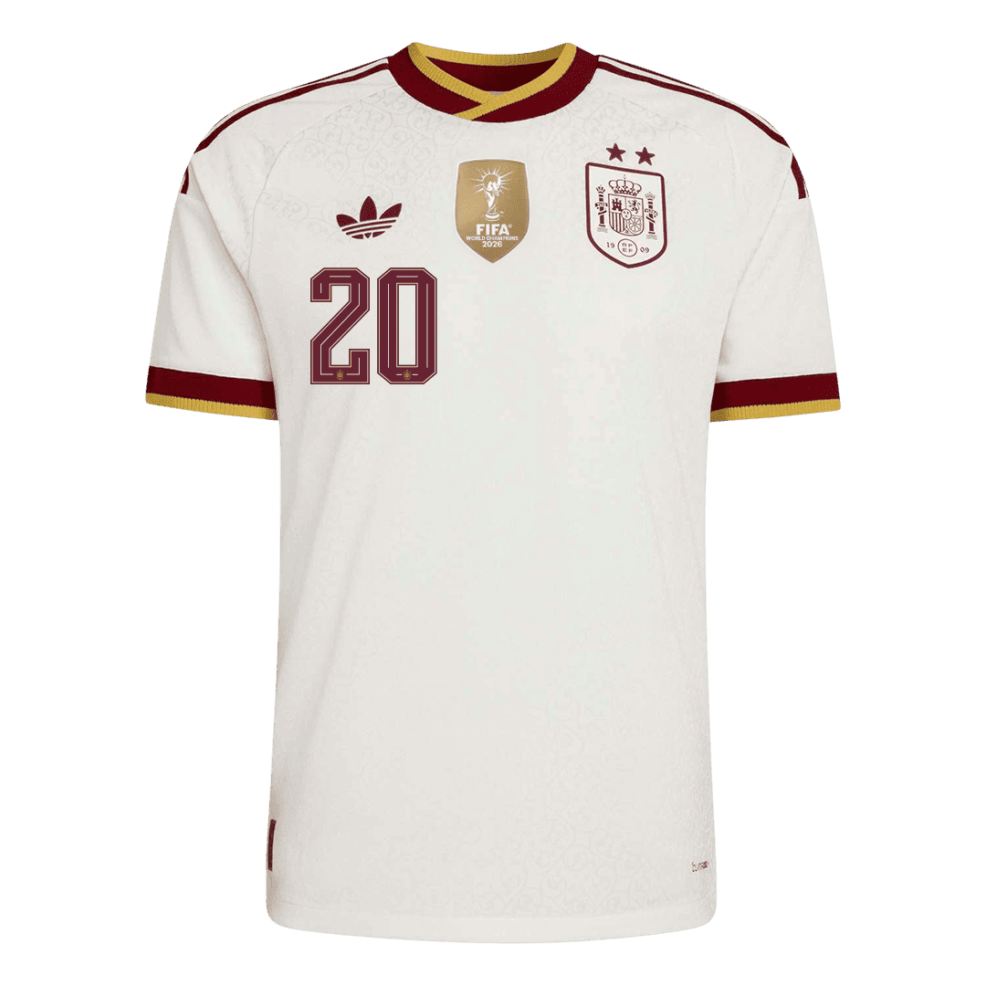 PEDRI #20 Men's Spain World Cup 2026 Player Version Champion Edition Away Soccer Jersey product view 8