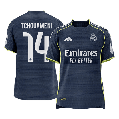 TCHOUAMENI #14 Men's Real Madrid 2025/26 Player Version Away Soccer Jersey - Slim Fit Premium product view 1
