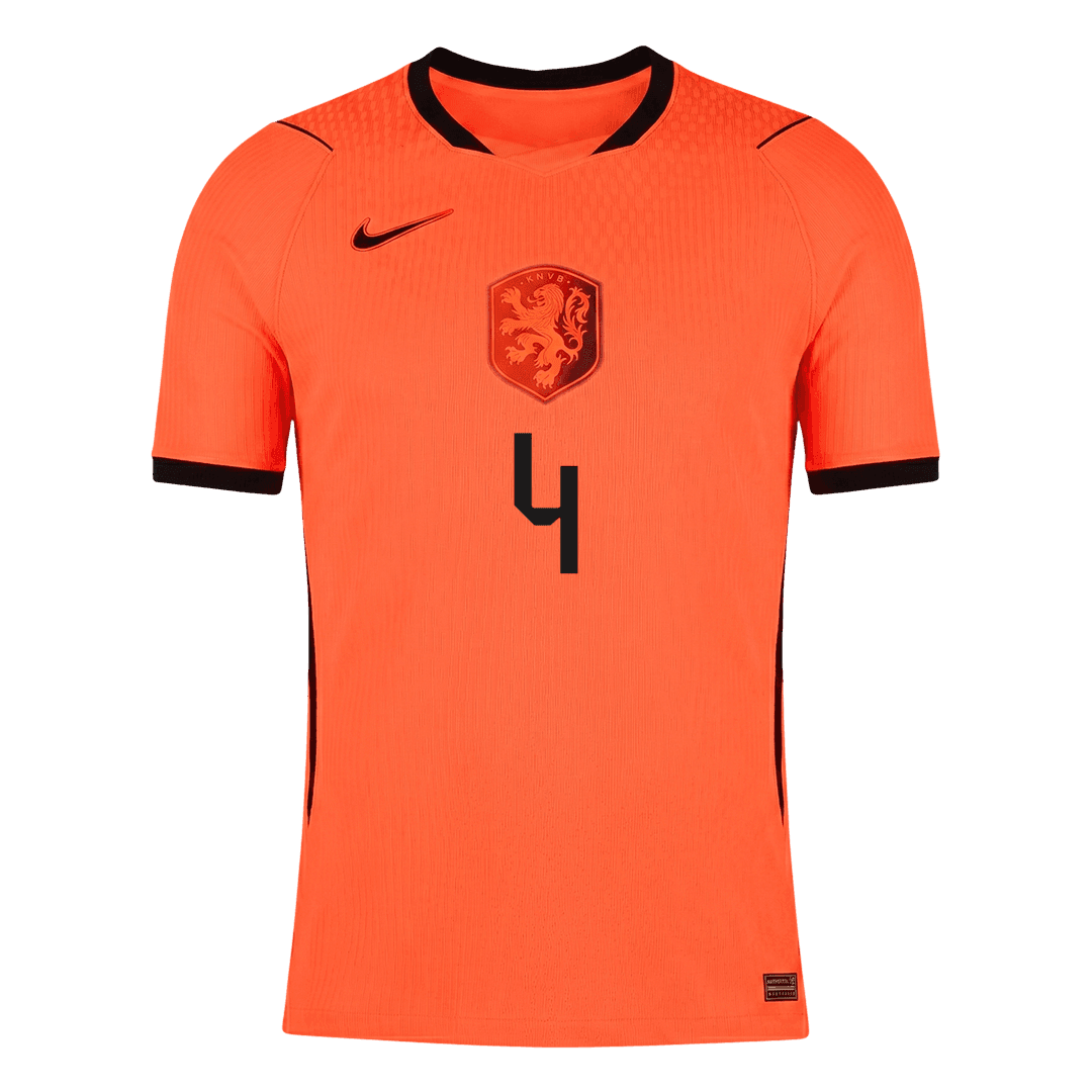 VIRGIL #4 Men's Netherlands World Cup 2026 Player Version Home Soccer Jersey - Slim Fit product view 9
