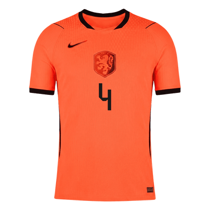 VIRGIL #4 Men's Netherlands World Cup 2026 Player Version Home Soccer Jersey - Slim Fit product view 9