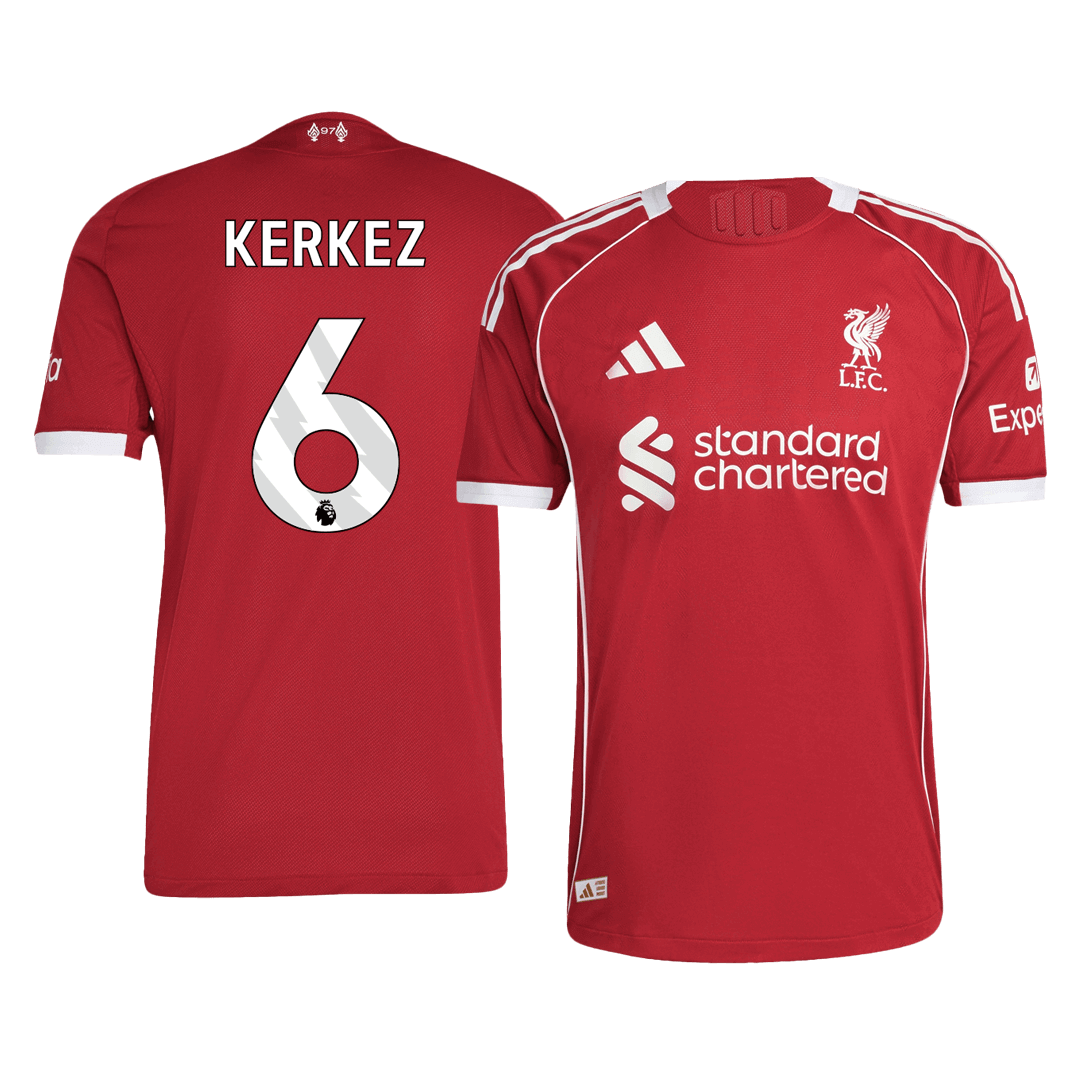 KERKEZ #6 Men's Liverpool 2025/26 Player Version Home Soccer Jersey - Slim Fit product view 1