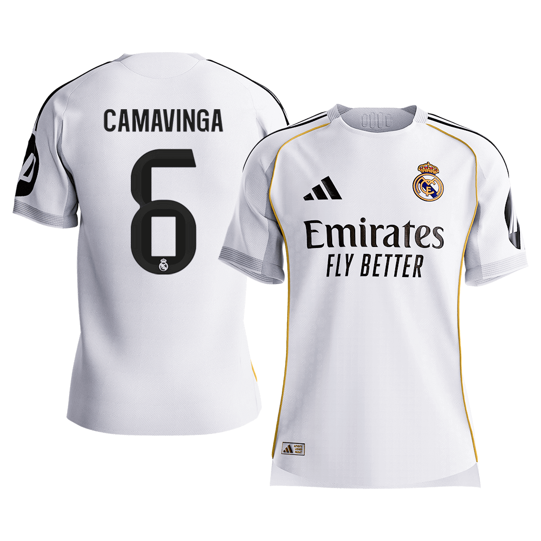 CAMAVINGA #6 Men's Real Madrid 2025/26 Player Version Home Soccer Jersey - Slim Fit Premium product view 1