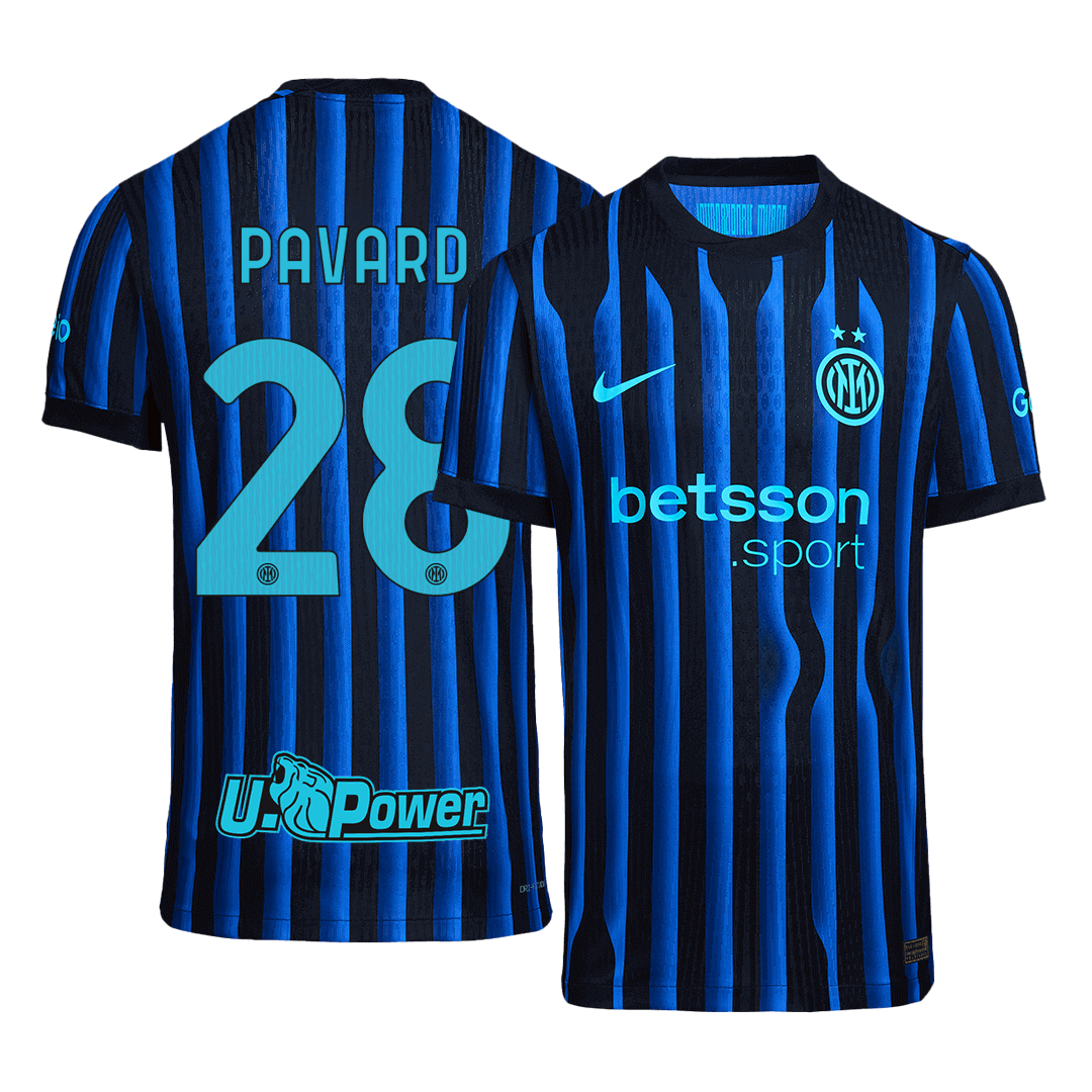 PAVARD #28 Men's Inter Milan 2025/26 Player Version Home Soccer Jersey - Slim Fit product view 1