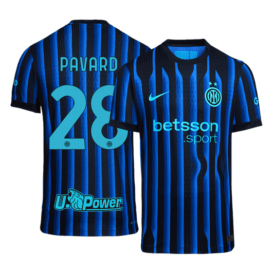 PAVARD #28 Men's Inter Milan 2025/26 Player Version Home Soccer Jersey - Slim Fit product view 1