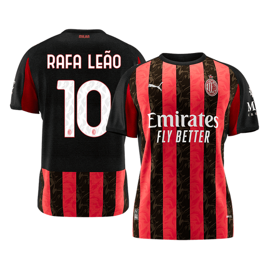 RAFA LEÃO #10 Men's AC Milan 2025/26 Home Soccer Jersey Premium product view 1