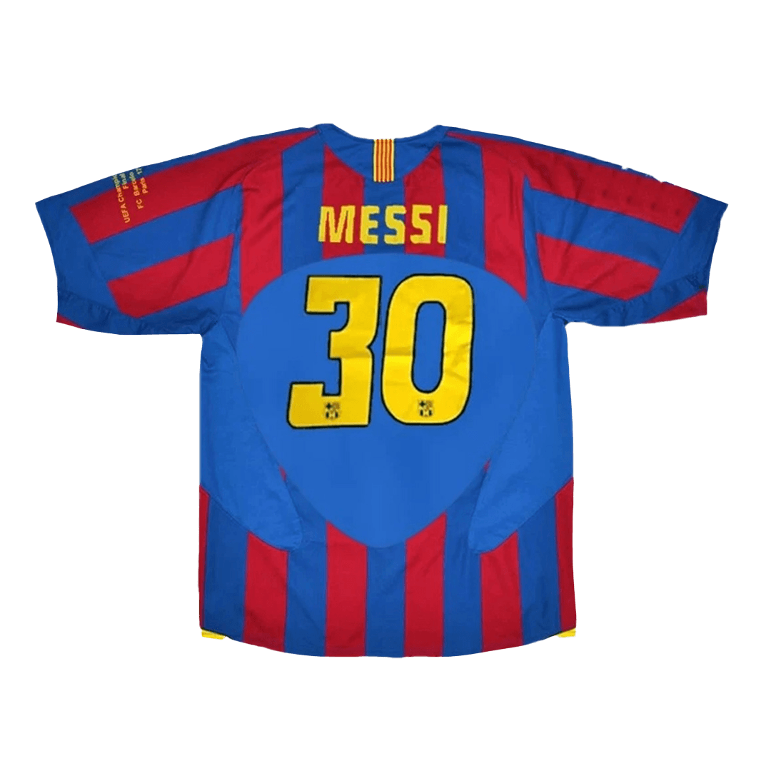 Retro MESSI #30 Men's Barcelona UCL UCL Final 2005/06 Home Soccer Jersey product view 1