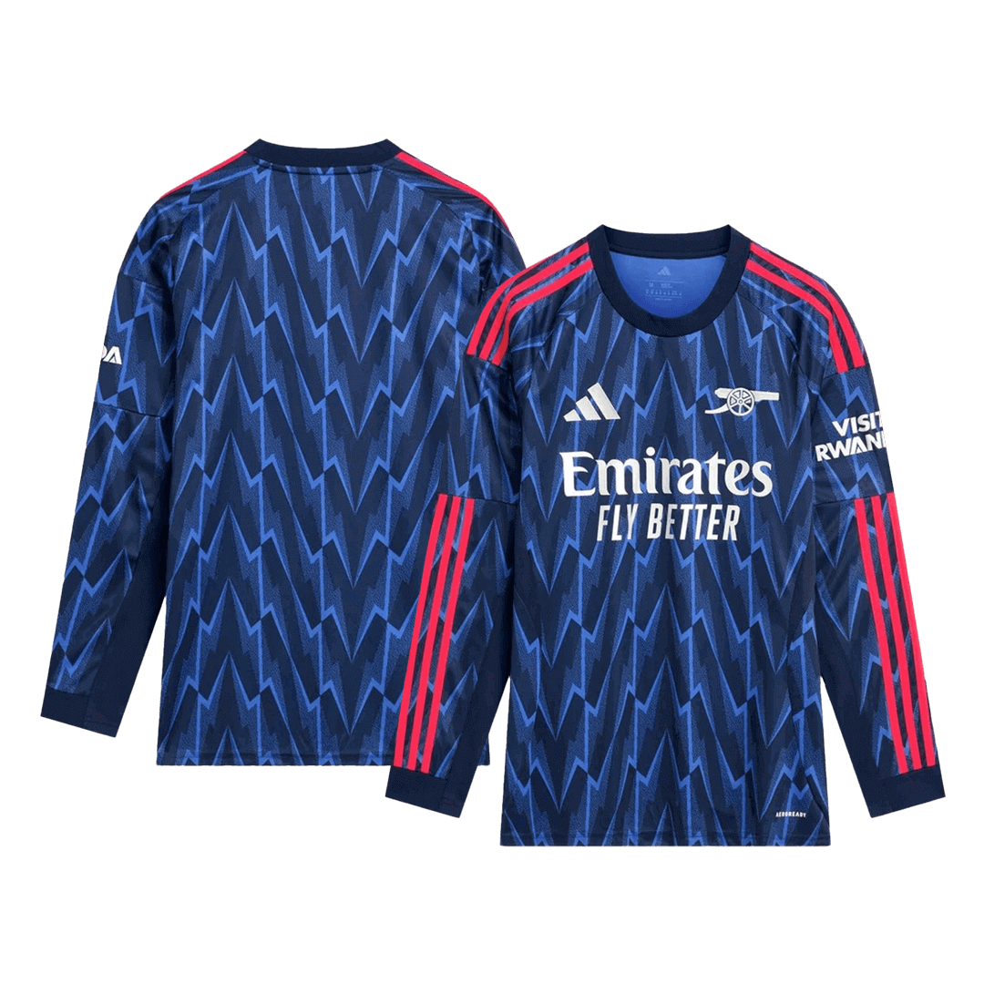 Men's Arsenal 2025/26 Away Long Sleeve Soccer Jersey product view 9