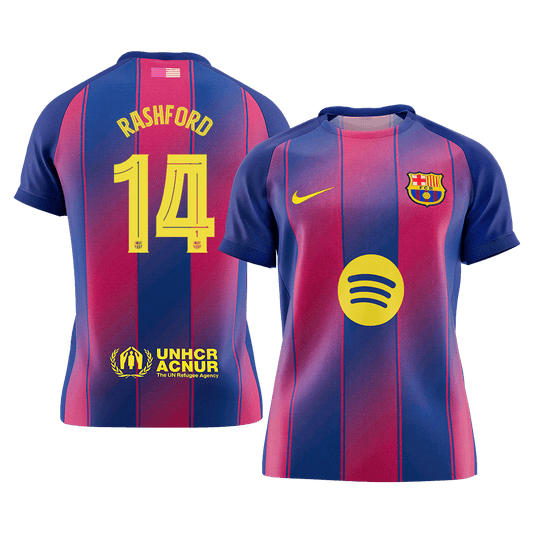 RASHFORD #14 Men's Barcelona UCL 2025/26 Home Soccer Jersey Premium product view 1
