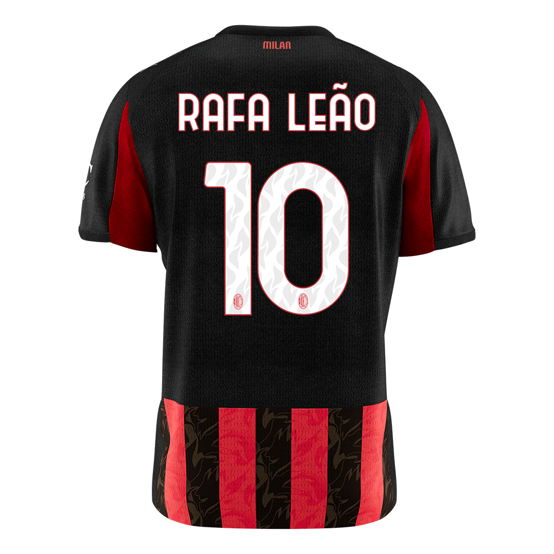 RAFA LEÃO #10 Men's AC Milan 2025/26 Home Soccer Jersey Premium product view 10