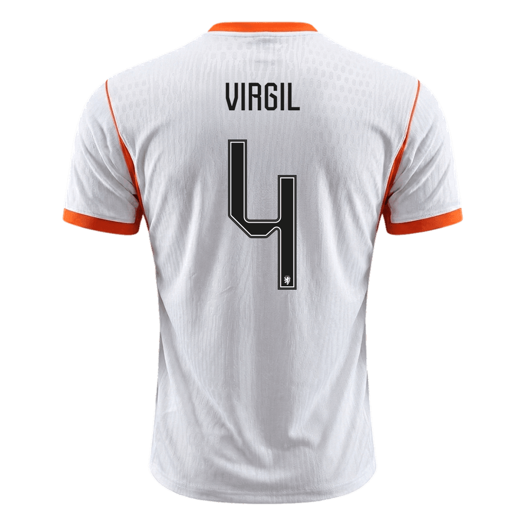 VIRGIL #4 Men's Netherlands World Cup 2026 Player Version Away Soccer Jersey - Slim Fit product view 8