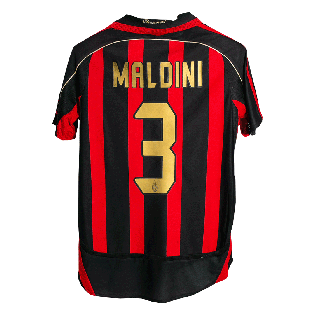 Retro MALDINI #3 Men's AC Milan 2006/07 Home Soccer Jersey product view 1