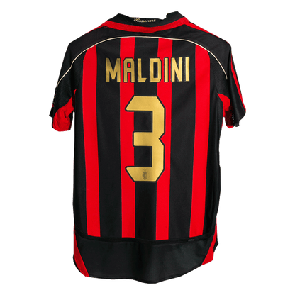 Retro MALDINI #3 Men's AC Milan 2006/07 Home Soccer Jersey product view 1