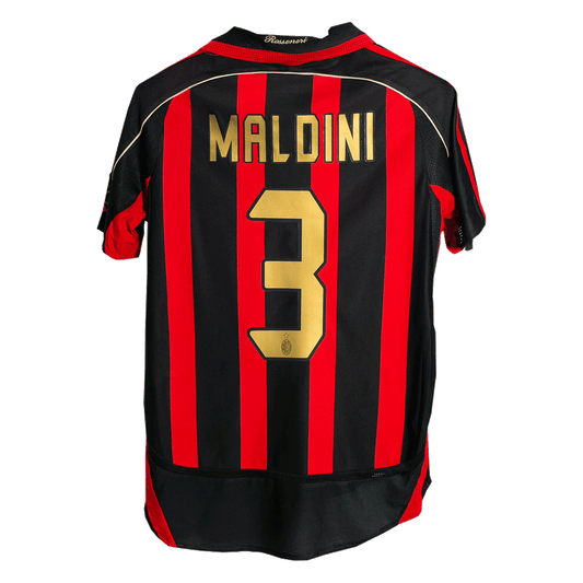 Retro MALDINI #3 Men's AC Milan 2006/07 Home Soccer Jersey product view 1
