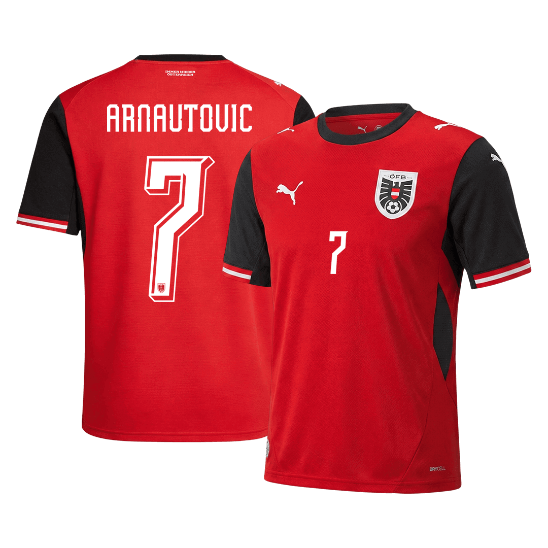 ARNAUTOVIC #7 Men's Austria World Cup 2026 Home Soccer Jersey product view 1