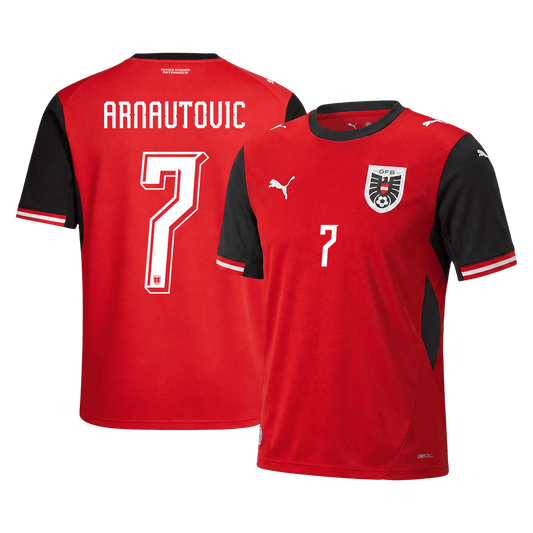 ARNAUTOVIC #7 Men's Austria World Cup 2026 Home Soccer Jersey product view 1