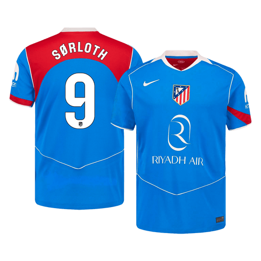 SØRLOTH #9 Men's Atletico Madrid 2025/26 Third Away Soccer Jersey