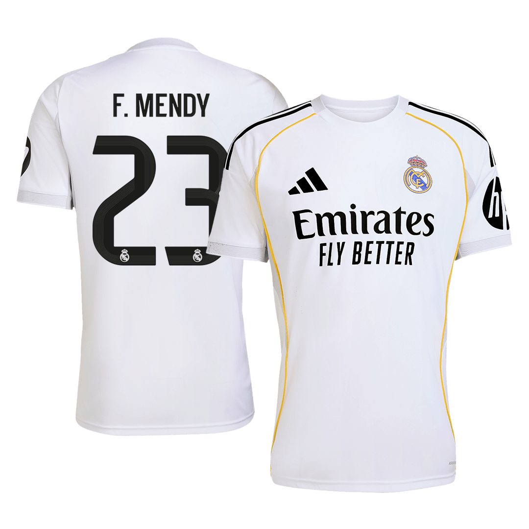 F.MENDY #23 Men's Real Madrid 2025/26 Home Soccer Jersey Premium product view 1