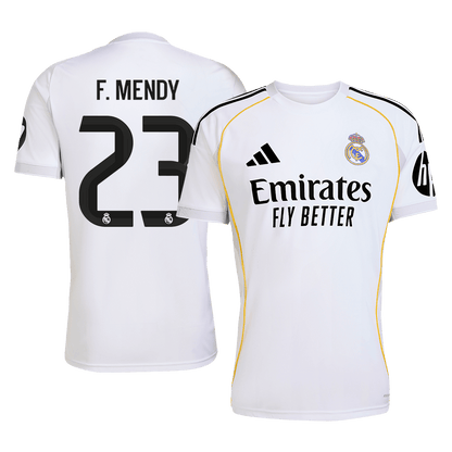 F.MENDY #23 Men's Real Madrid 2025/26 Home Soccer Jersey Premium product view 1