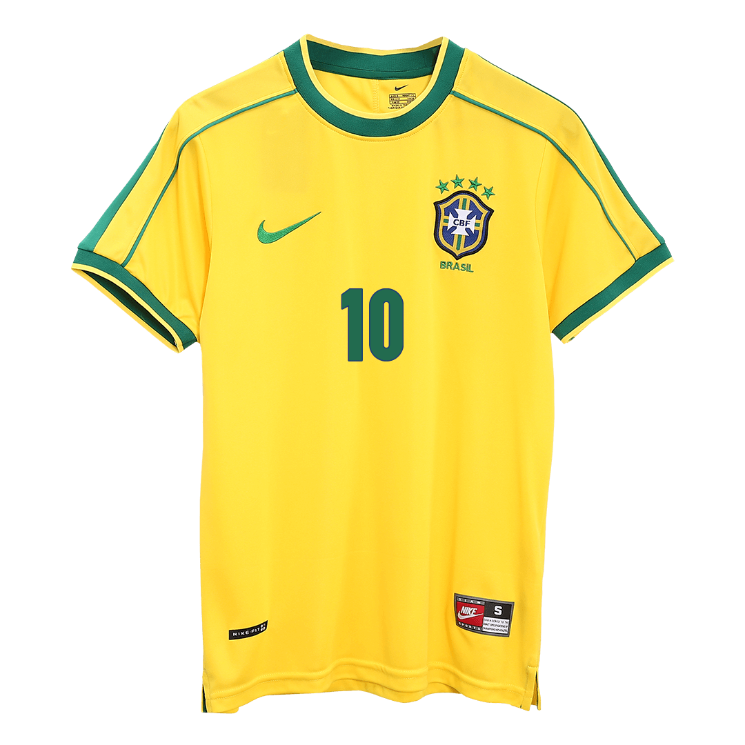 Retro RIVALDO #10 Men's Brazil World Cup 1998 Home Soccer Jersey product view 8