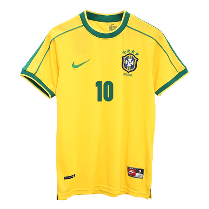 Retro RIVALDO #10 Men's Brazil World Cup 1998 Home Soccer Jersey product view 8